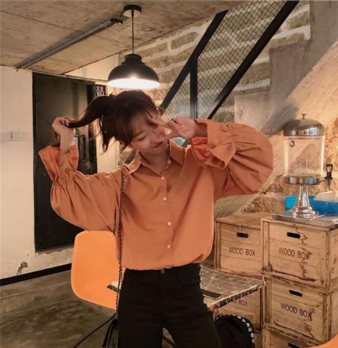 Women's Solid Color Fashion Loose Shirt