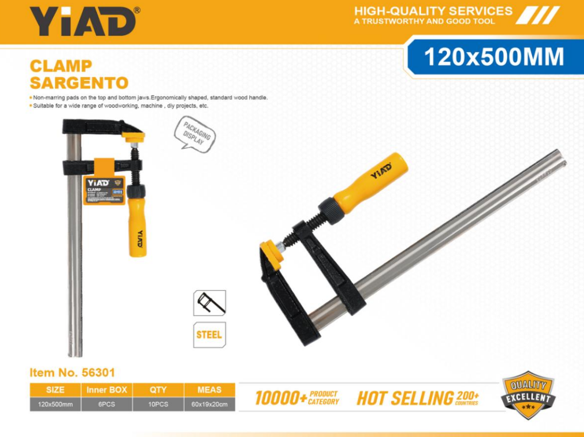 120x500MM, F-clamp, German-style Heavy Duty- Only Support Self-pickup, Free Shipping Price Is Anti-auction Pric