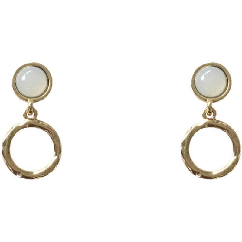 S925 Silver Needle Personality Simple Circle Stud Earrings