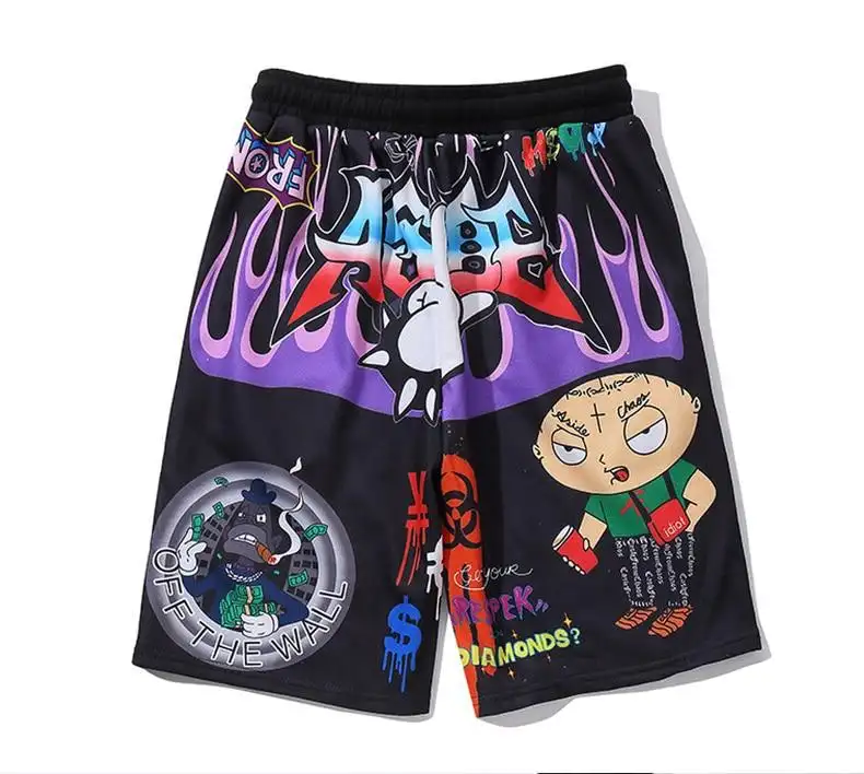 Hip-hop Anime Youth Fashion 5-point Pants