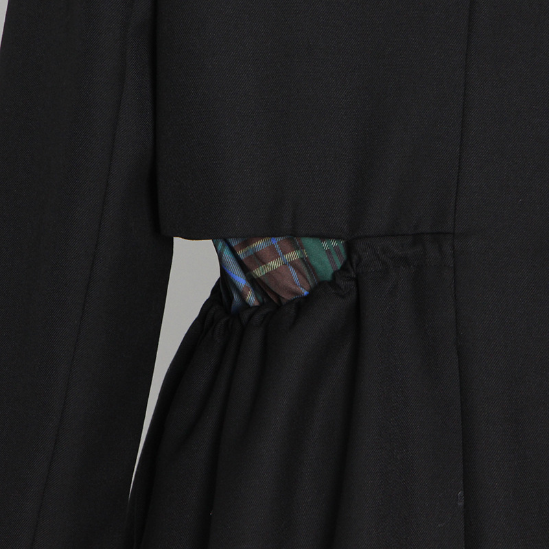 Women's Fashion Personality Contrast Color Stitching Irregular Small Suit Jacket