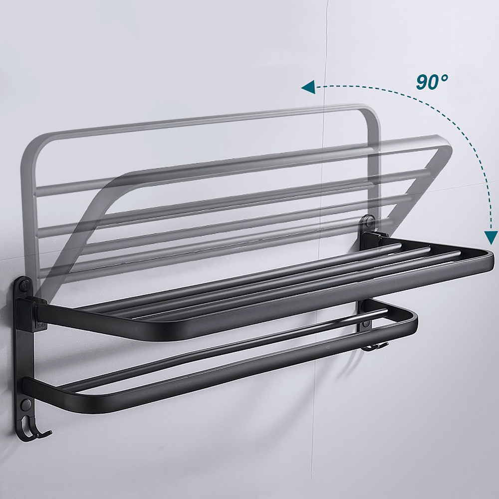 Title 2, Space Aluminum Bathroom Wall-mounted Towel Rack...