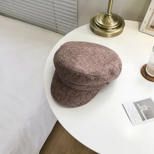 Women's Fashion Thin Linen Navy Hat Red - Shop at LoveMi