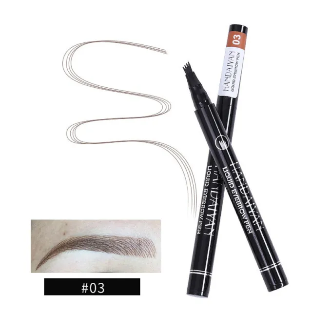 Four head Eyebrow Pencil Liquid Eyebrow Pencil Tattoo Eyebrow Pencil Eyebrow Pencil 4 head Eyebrow Pencil Four jaw Eyebrow Pencil 3 Brown - Shop at LoveMi