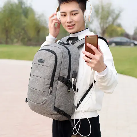 Business Computer Bag with Built-in USB Charging Port