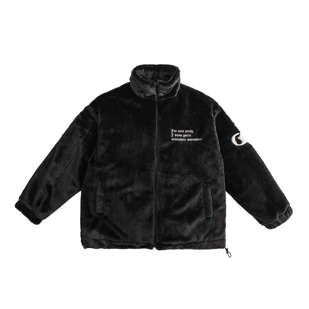 Men's And Women's Fashion Furry Embroidered Jacket — image 1