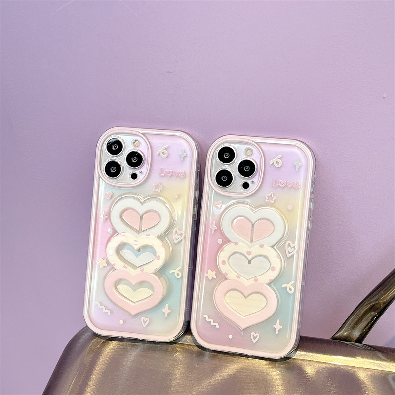 Gradual Love Wrist Strap Silicone Phone Case - Image 4