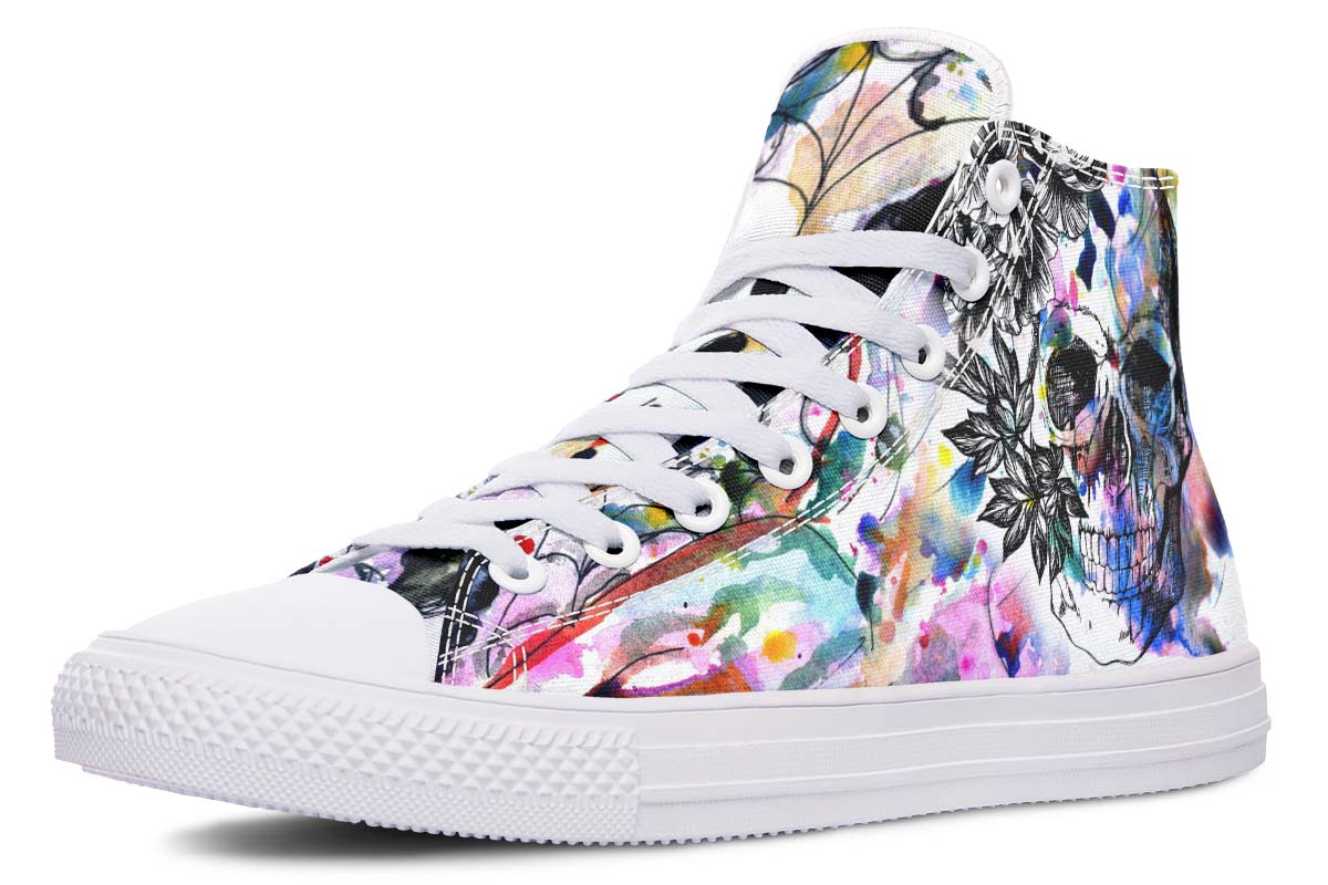 Printed Couple High-top Canvas Shoes