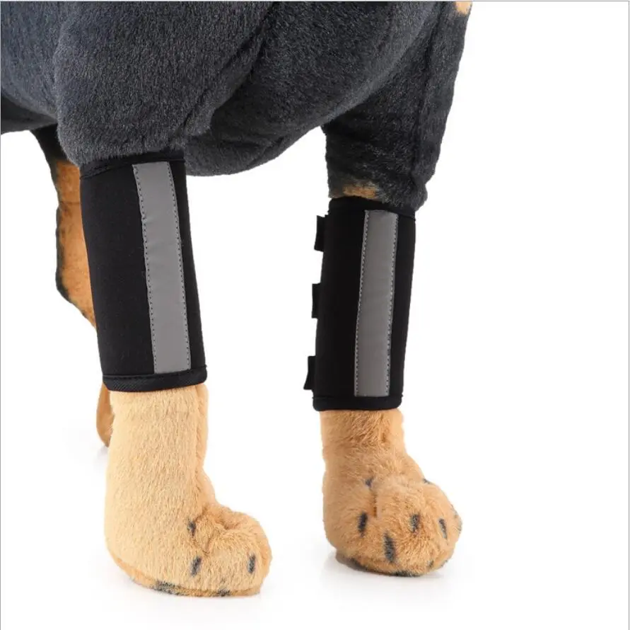 Pet Supplies Dog Leg Bracket Protective Cover - Black Reflective Foot Protecto