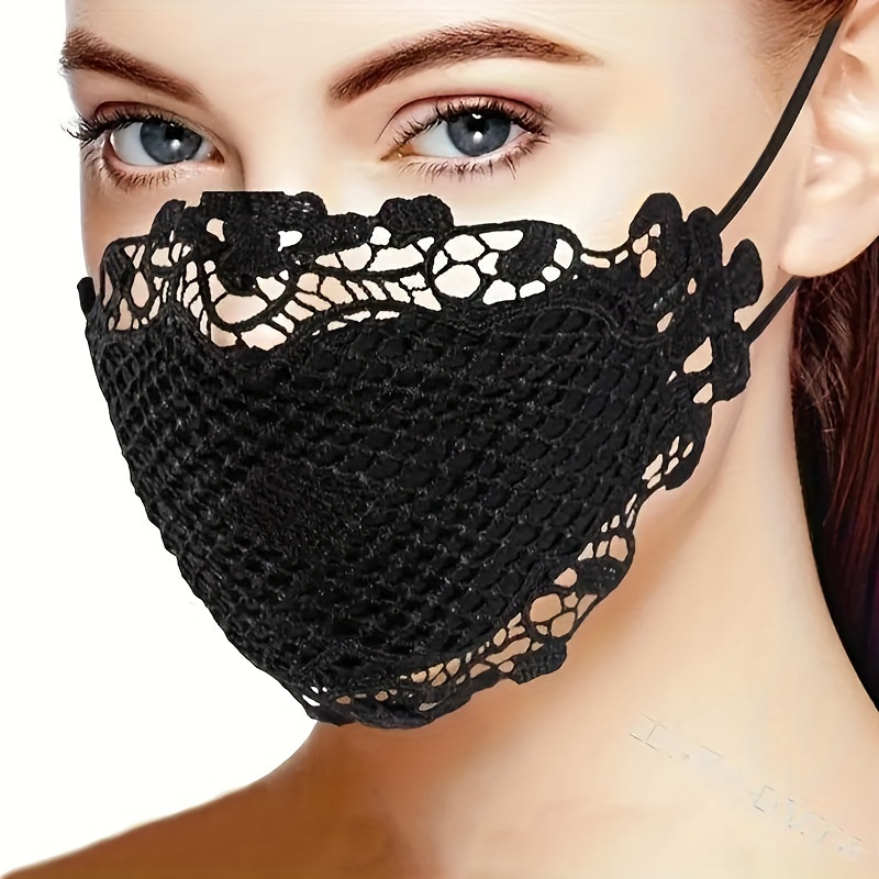 Sexy lace face mask for women - black design