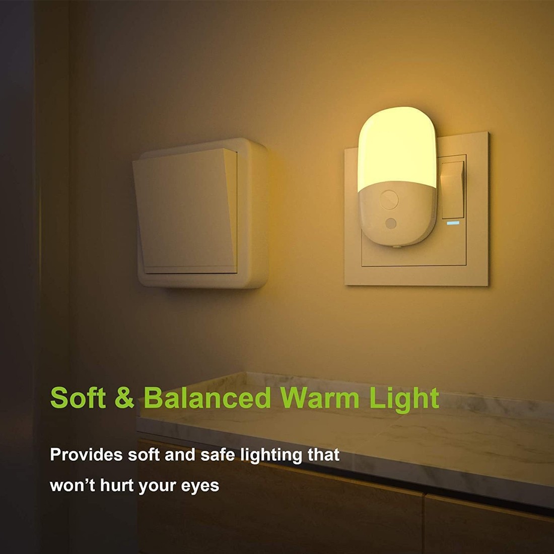 4Pack Night Light Plug In Wall, Automatic Sensor With Dusk To Dawn — image 5