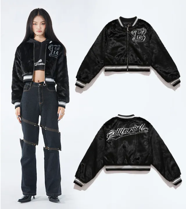 Loose Short Fashion Cotton Coat Woman Black - Shop at LoveMi