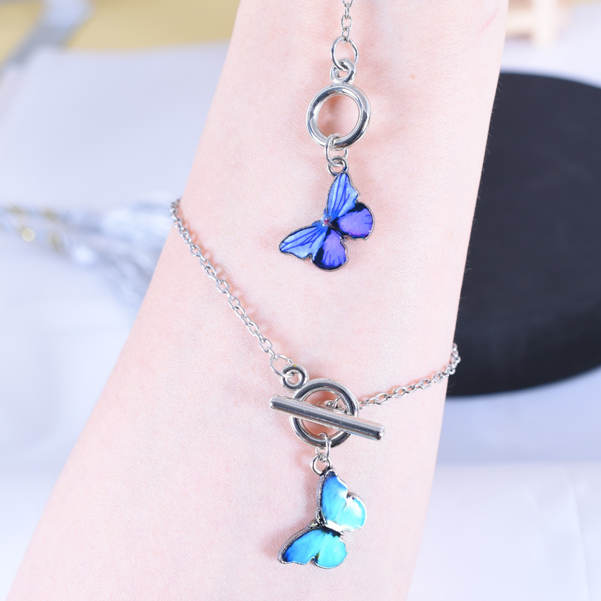 Fantasy Blue Butterfly Ot Buckle Bracelet