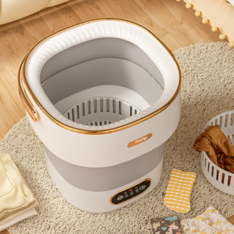 && Promotion Mini Portable Laundry Washer Machine Ideal For Dorm Home And Camping Can Foldable For Small Space