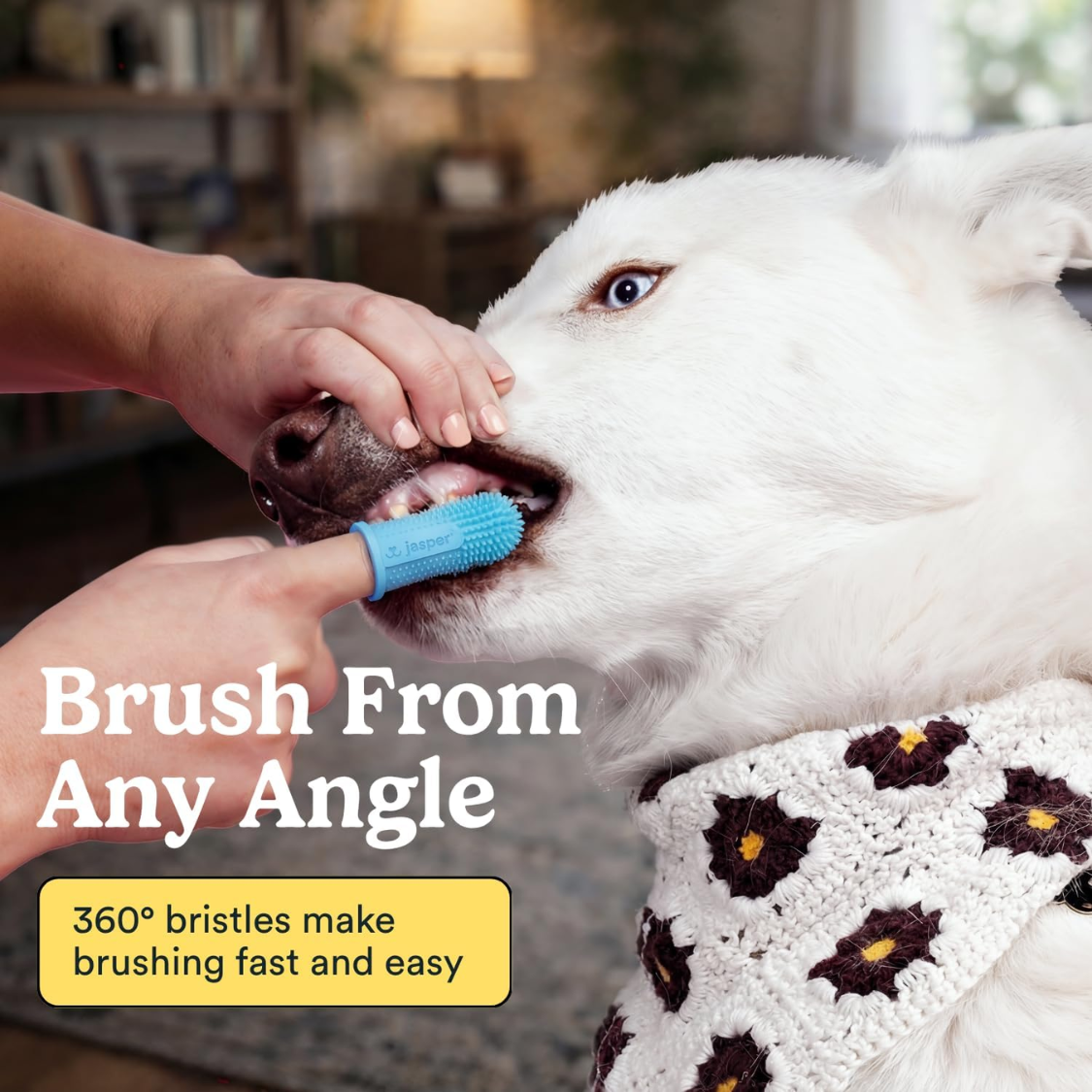 Dog Toothbrush, 360 Dog Tooth Brushing Kit, Finger Toothbrush, Cat Tooth Brush, Teeth Cleaning, Pet Tooth Brush For Small  Large Pets — foto 5