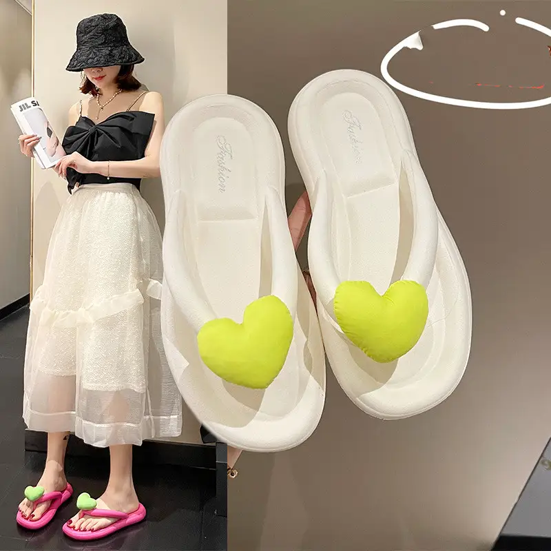 Step On Shit Touching Flip Flops Women Wear Candy Color Outside In Summer