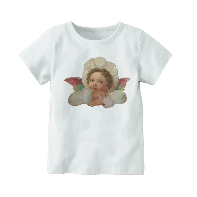 Printed Men's And Women's Short-sleeved T-shirt White
