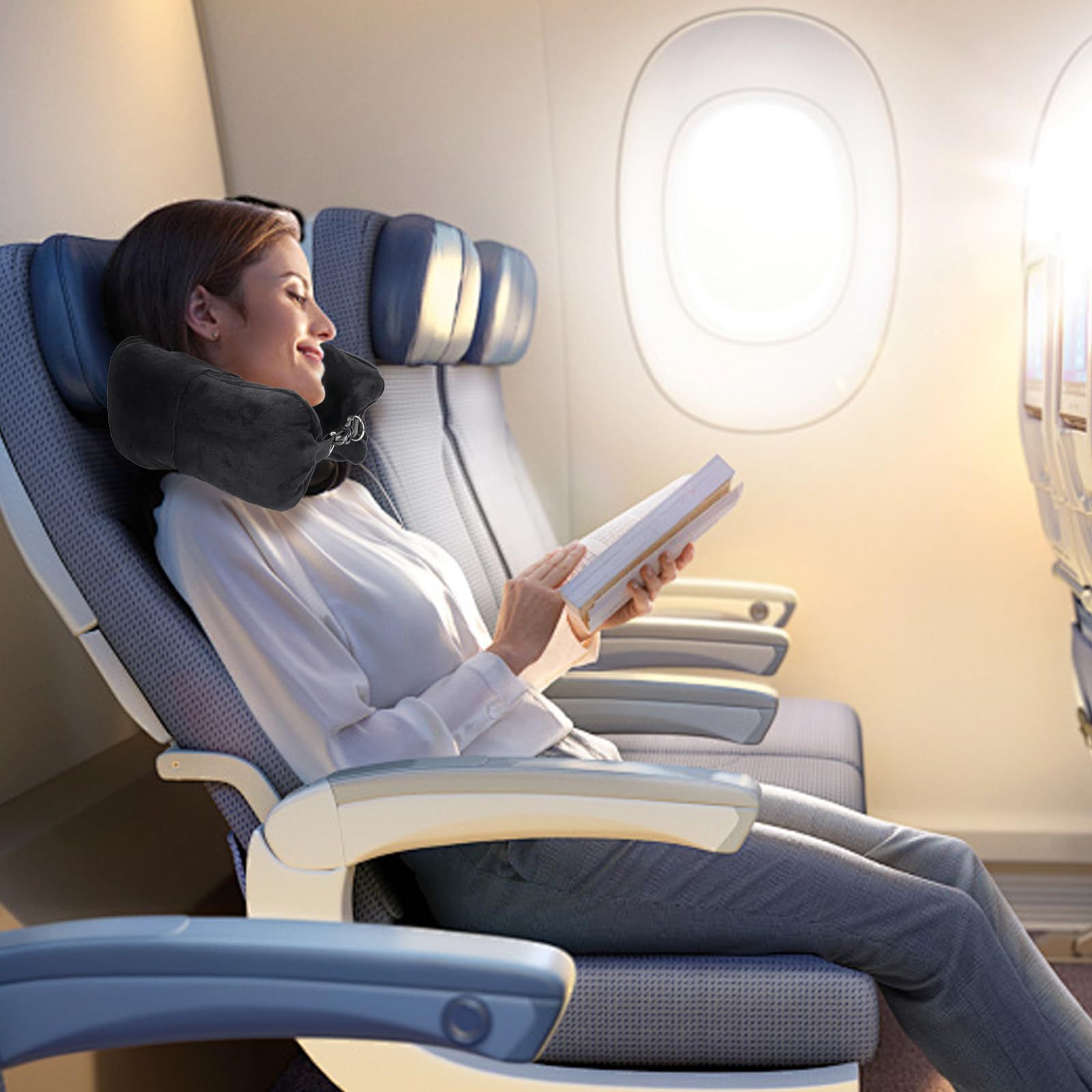 The Travel Headrest, Neck Pillow, Storage Bag Can Be Filled With Clothes And Airplane Cushions, Making It Comfortable And Portable — foto 2