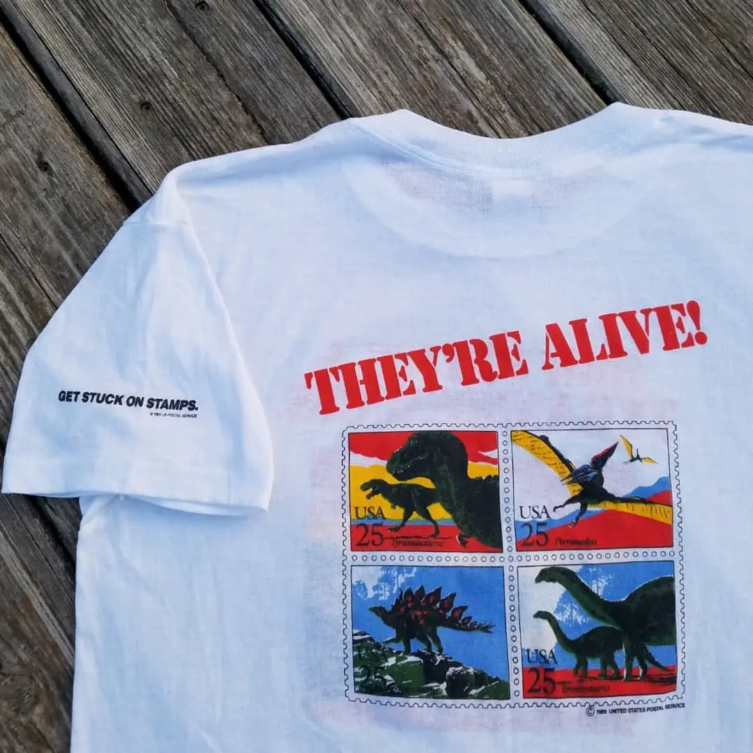 Dinosaur Illustration Street Trendy Men's Short Sleeves