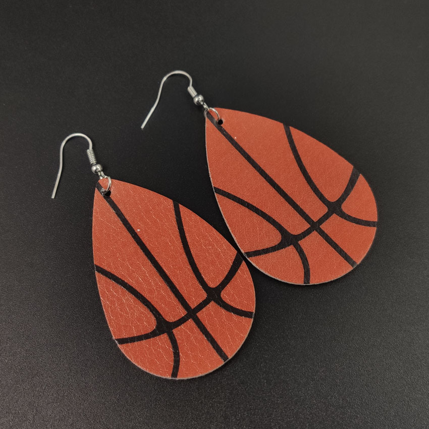 Geometric Drop Earrings Fashion All-match Cross-border Leather Earrings