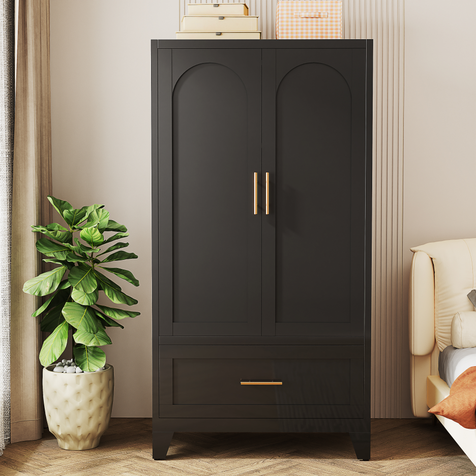 Steel Wardrobe Cabinet with Drawer, picture 3 of 5