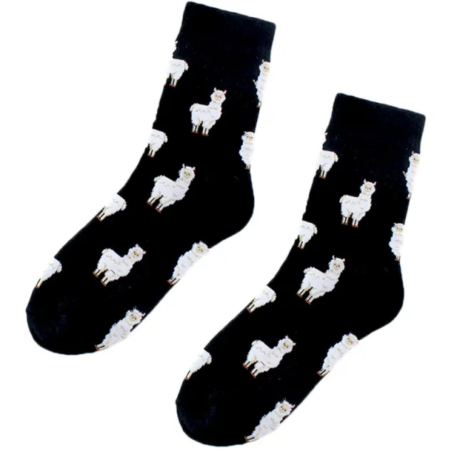 Spring Autumn And Winter Women's Cartoon Animal Middle Tube Socks Sheep - Shop at LoveMi