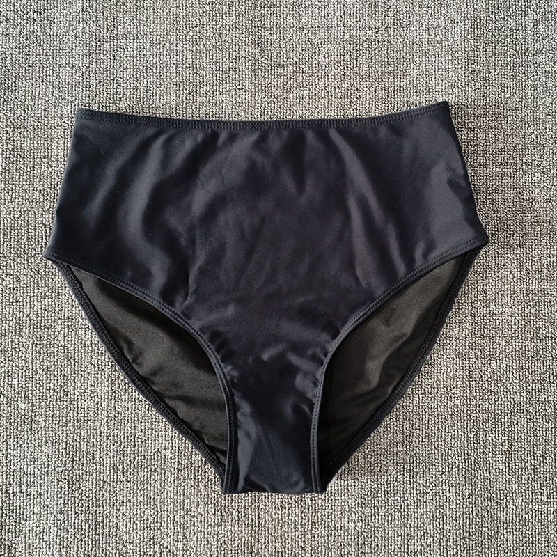 Title 5, Black Triangle High Waist Bikini Bottoms