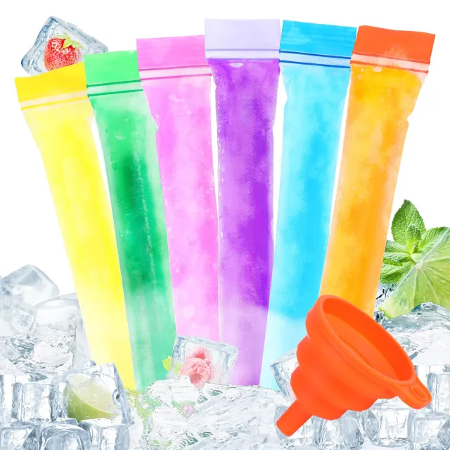 120 Disposable Ice Popsicle Mold Bags, Freezer Tubes With Double Leak proof Zip Seals 6 Vibrant Colors Soft PE Material Easy To Fill For Snacks Yog... W13790534 - Shop at LoveMi