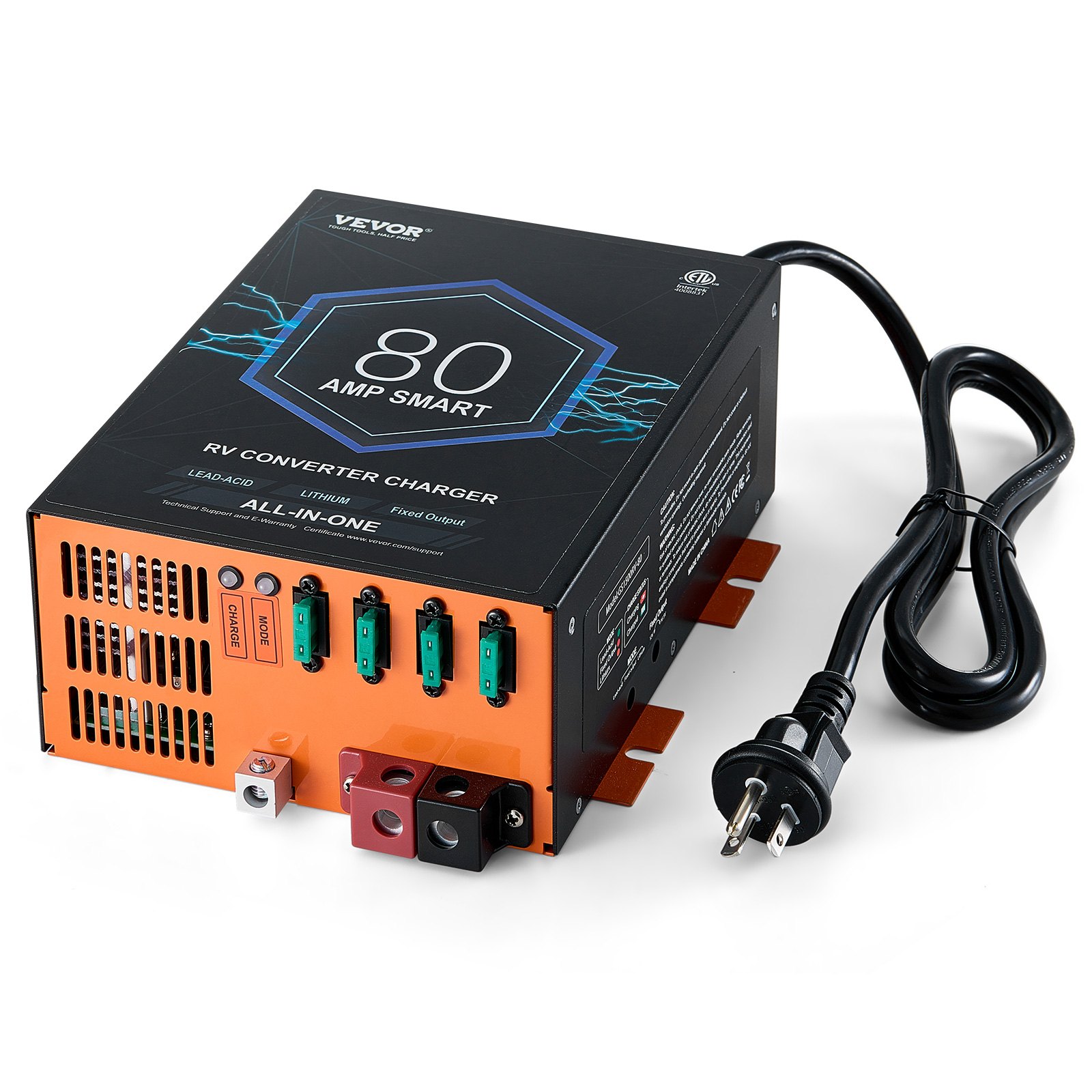 RV Converter 80 Amp 110V AC To 12V DC RV Power Converter Battery Charger