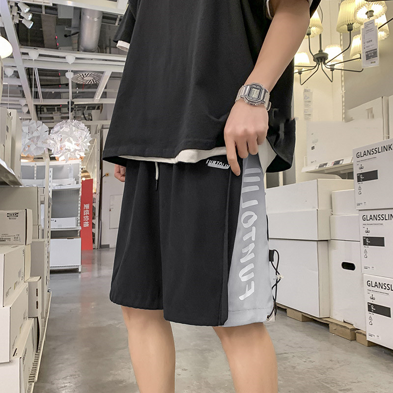 Trendy Design Sense Loose Contrast Sports Shorts
