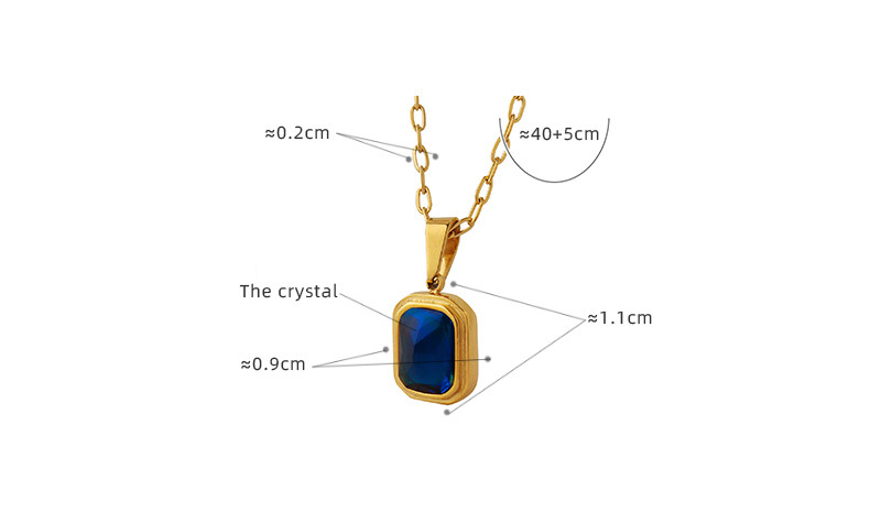 Title 1, Titanium Steel Plated 18K Real Gold Inlaid Blue...