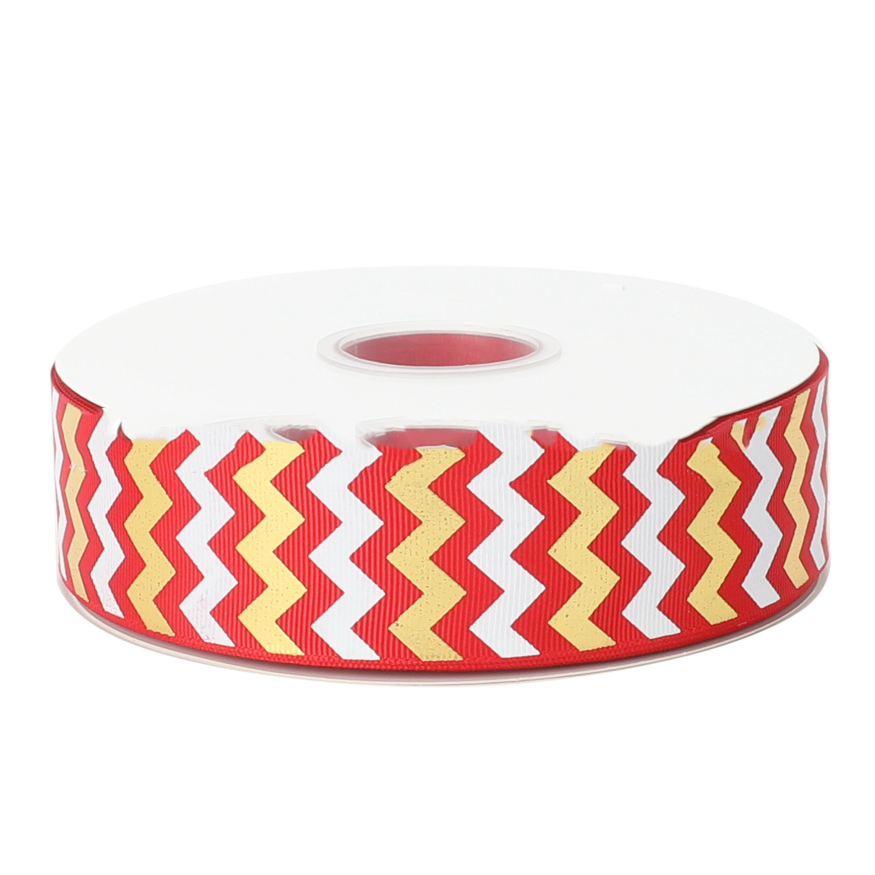 Title 5, 38MM Printing Ink Gilding Stripe Pattern Ribbon