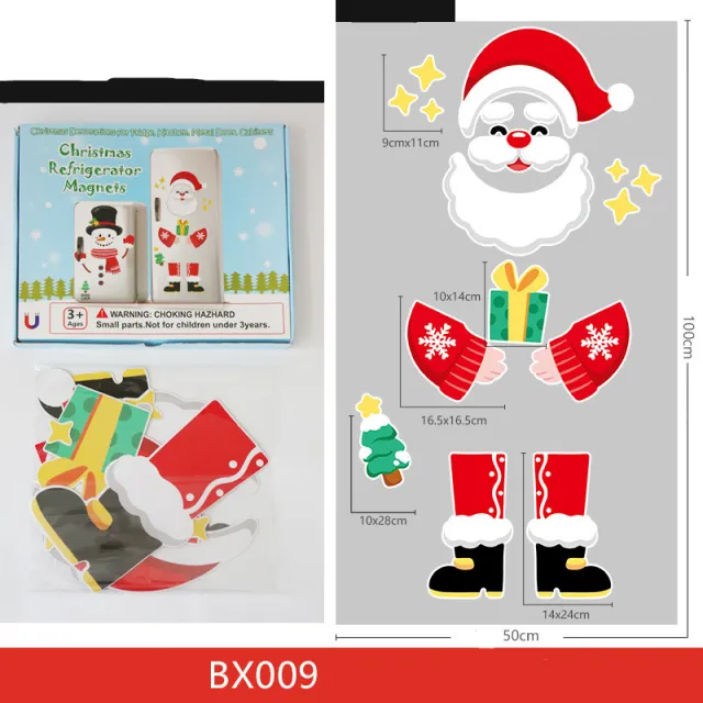 Santa Snowman Fridge Magnet Cute Magnetic Sticker Bx009 - Shop at LoveMi
