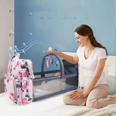 Mosquito Proof Mommy Bag with Large Capacity Folding