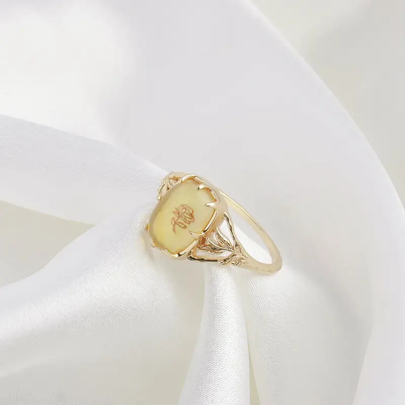 Creative Jewelry Design Rose Topaz Ring