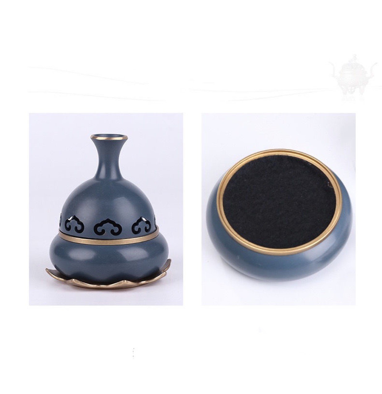 Household Incense Burner Handmade Brass Gourd