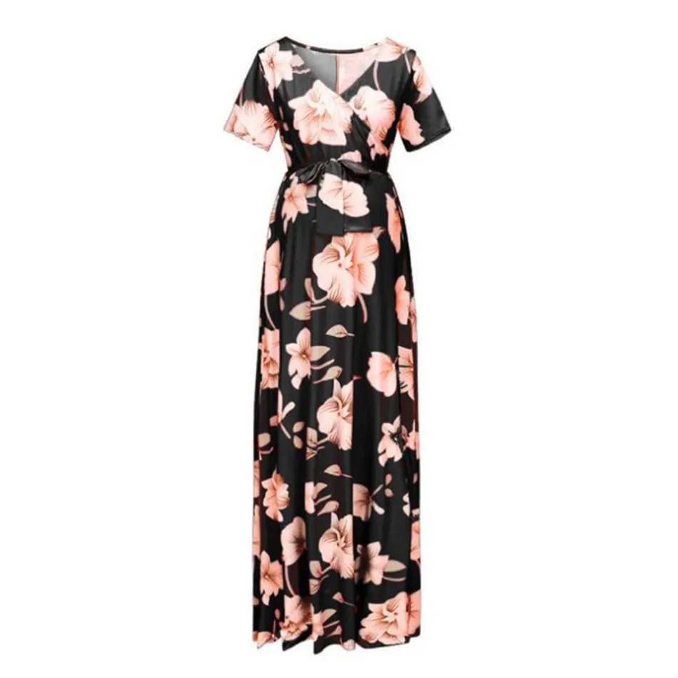 Women's Fashion V-neck Short Sleeve Dress - Image 2
