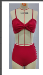 Plain High Waist European And American Swimsuit Women's Bikini