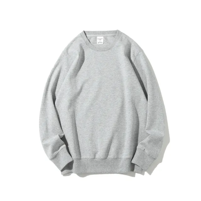 Solid Healthy Round Neck Sweater Long Sleeve Hemp Ash - Shop at LoveMi