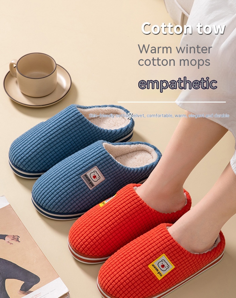 Title 2, Autumn And Winter Cotton Slippers Women