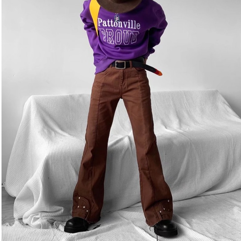 High Street Vintage Washed Jeans Men's American Style