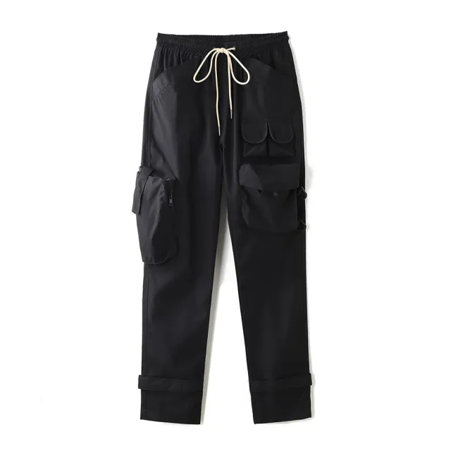 Women's Hip Hop Multi Pocket Lounge Pants Black - Shop at LoveMi