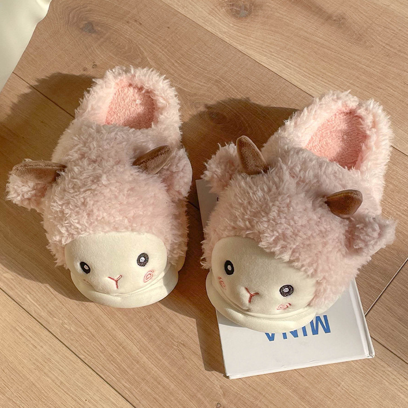 Title 6, Cute Lamb Cotton Slippers Womens Autumn and Wi...