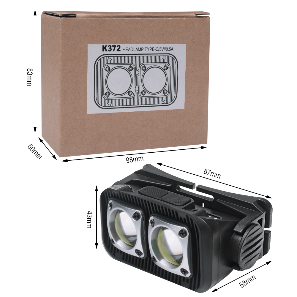 BROUIT COB USB Rechargeable Waterproof LED Headlamp Headlight W Motion Sensor — image 5