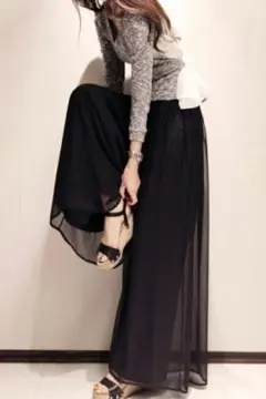 Oversized Chiffon Wide-leg Pants Women's Casual Loose High-waist Beach Pants - 1Style - View 1