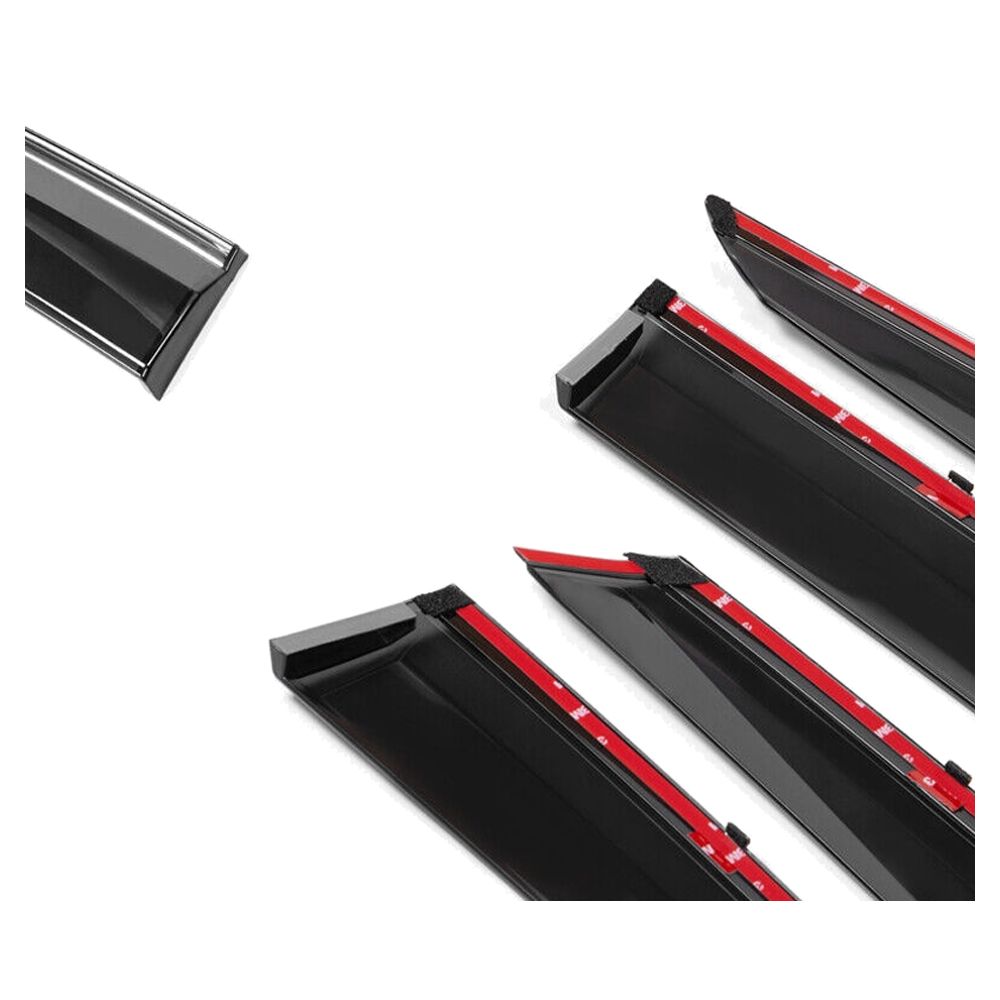 Fits 16-21 H Onda Civic Sedan OE Style Window Visor Rain Guard W- Chrome Trim 4PC