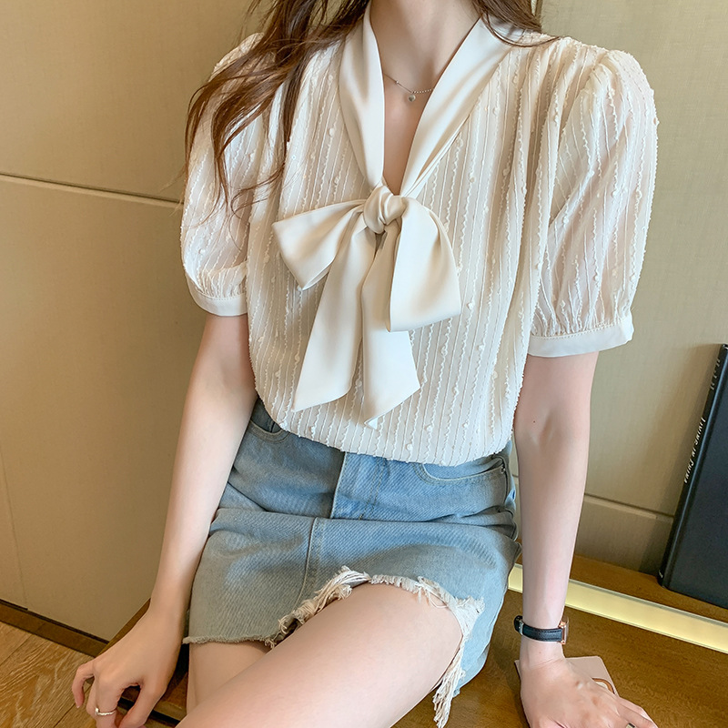 Title 5, Summer New Style Short-Sleeved Chiffon Shirt Wo...