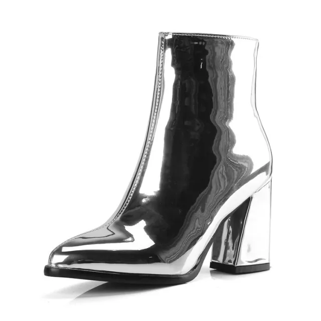 European And American Style Trendy Women's Boots Plus Size Silver - Shop at LoveMi