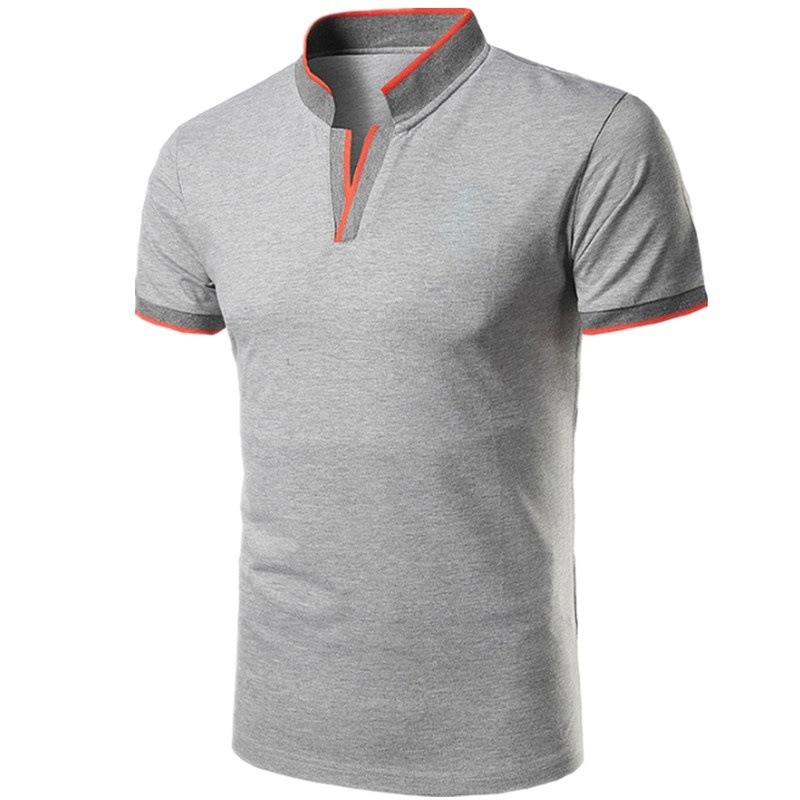 Men's Fashion Casual Stand Collar Polo Short Sleeve