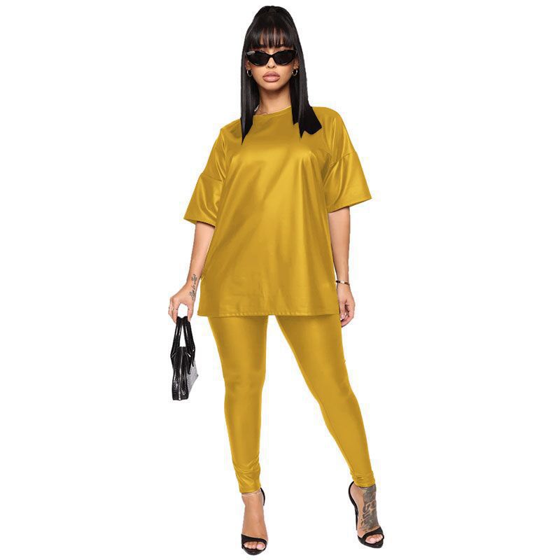 Pencil Pants Leather Sexy Multicolor Suit Multicolor - Shop at LoveMi